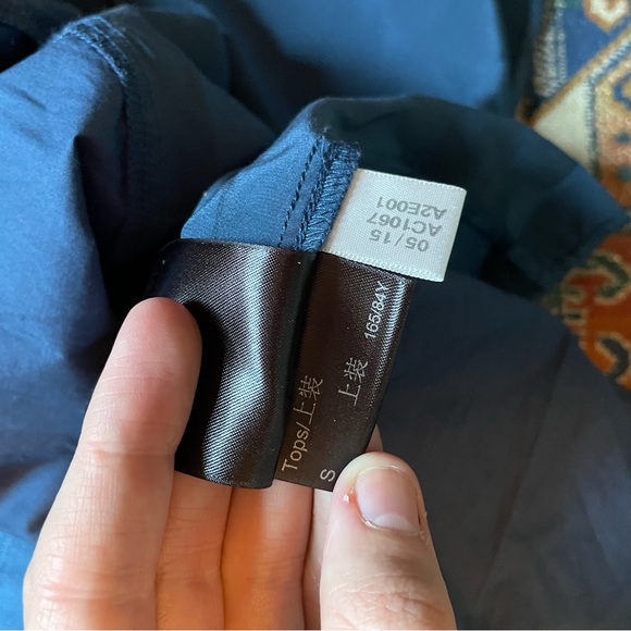 Y-3 Yohji Yamamoto x Adidas Navy Asymmetrical Button Front Collared Tunic Dress - Picture 6 of 9